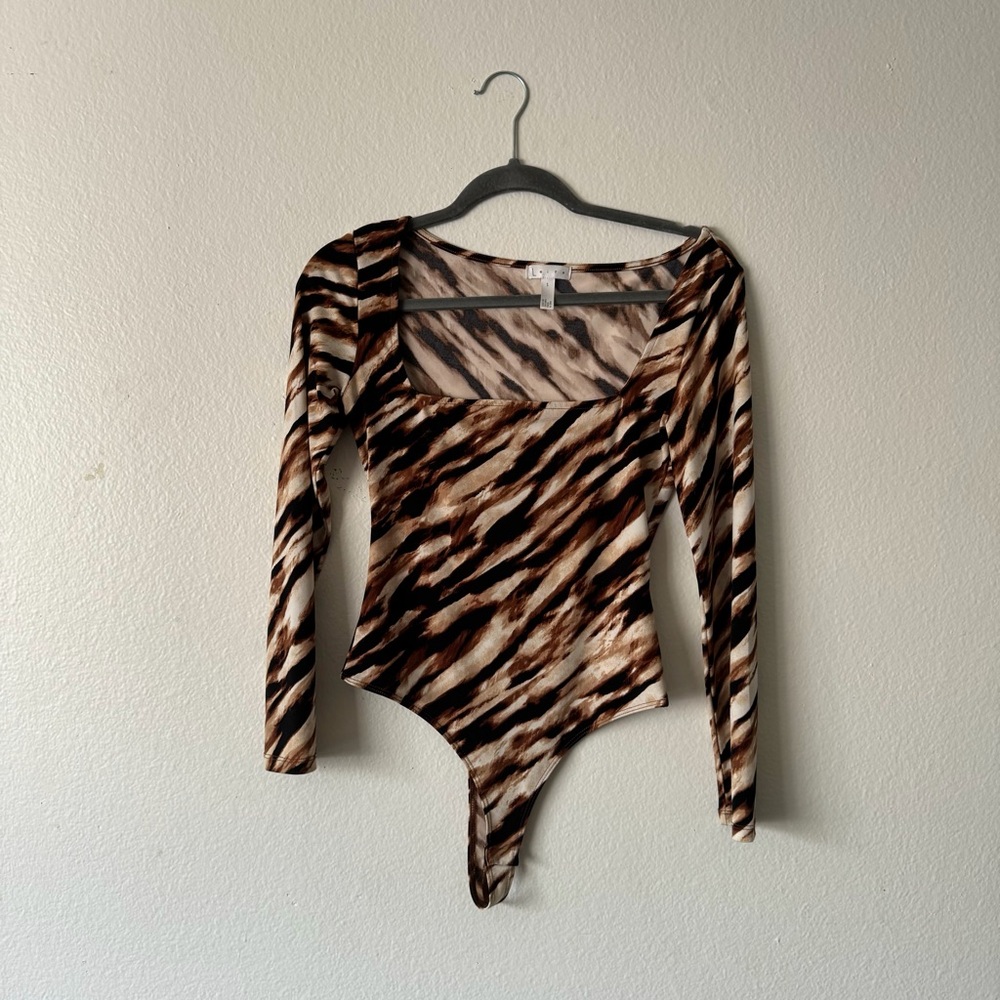Leith striped long sleeve bodysuit